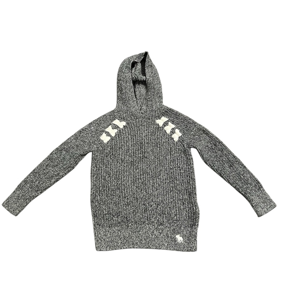 Girls Abercrombie‎ & Fitch Gray Knit Hoodie Sweater